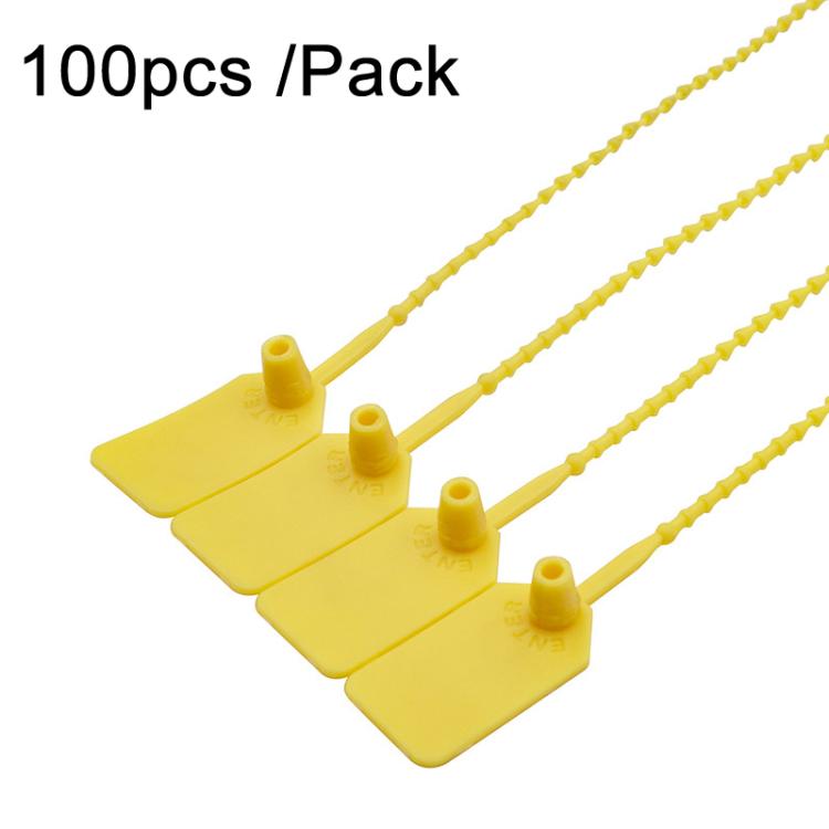 100 pezzi/confezione Sigilli di sicurezza in plastica con perline Sigilli di sicurezza per contenitori Attrezzature antincendio Fascette in nylon Etichette a scatto Cartelli