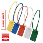 100 pezzi/confezione Sigilli di sicurezza in plastica con perline Sigilli di sicurezza per contenitori Attrezzature antincendio Fascette in nylon Etichette a scatto Cartelli