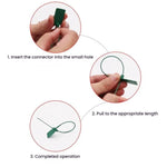 100 pezzi/confezione Sigilli di sicurezza in plastica con perline Sigilli di sicurezza per contenitori Attrezzature antincendio Fascette in nylon Etichette a scatto Cartelli