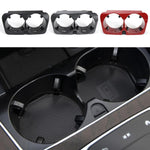Portabevande per console centrale Mercedes-Benz Classe C W205 / GLC W253 / Classe E W213 2056802391, Black, Black Carbon Fiber, Red Carbon Fiber