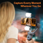 Luce di riempimento magnetica a LED per stabilizzatore gimbal portatile DJI/Zhiyun, lampada fotografica per fotocamera, luce di riempimento per cellulare., XJ97 One Lamp, XJ97 Dual Lamp, XJ97P One Lamp + Clips Set, XJ97P Dual Lamp + Clips Set