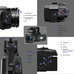 Videocamera Ultra HD da 64 MP con zoom digitale 18x e schermo touch da 4 pollici, risoluzione 6K., 6K 16G, 6K 32G, 6K 64G