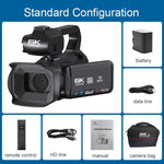 Videocamera Ultra HD da 64 MP con zoom digitale 18x e schermo touch da 4 pollici, risoluzione 6K., 6K 16G, 6K 32G, 6K 64G