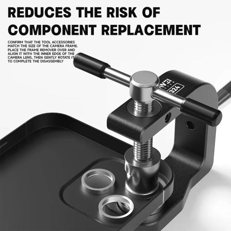 Rimozione della cornice della fotocamera: rimuovere la fotocamera posteriore del cellulare senza levigare o danneggiare., LW-324