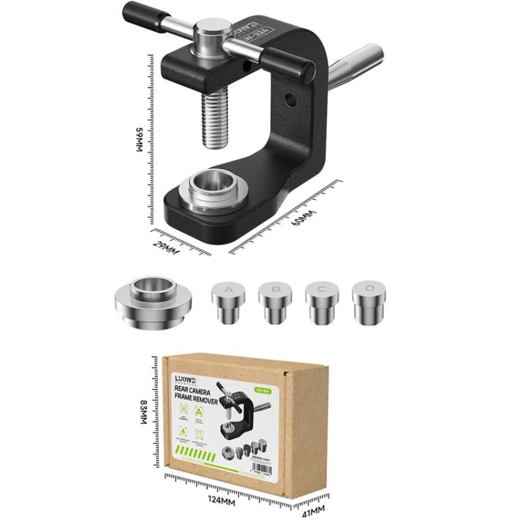 Rimozione della cornice della fotocamera: rimuovere la fotocamera posteriore del cellulare senza levigare o danneggiare., LW-324