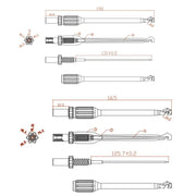 4mm Banana Jack Non-destructive Wire-free Steel Needle Auto Repair Line Detection Probe, 16.5cm, 19cm