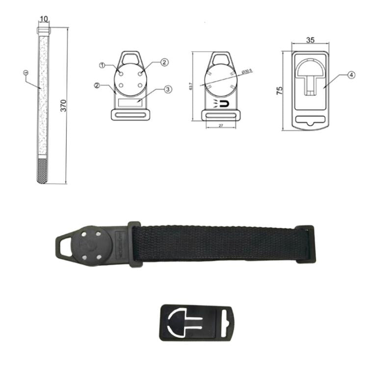 Kit 3 Cinghie Magnetiche Portamultimetro Universali