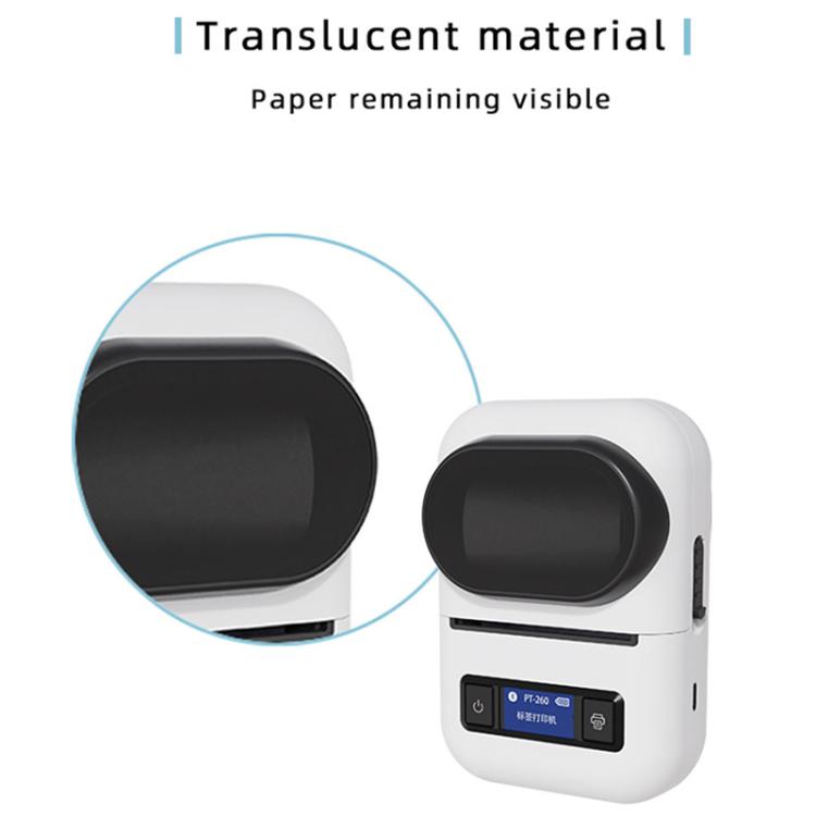 PT260 50mm/s  203DPI Bluetooth Thermal Label Printer, 57mm Print Width for Commercial & Office Use