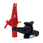 Clip a coccodrillo con jack banana 4mm per test elettrici