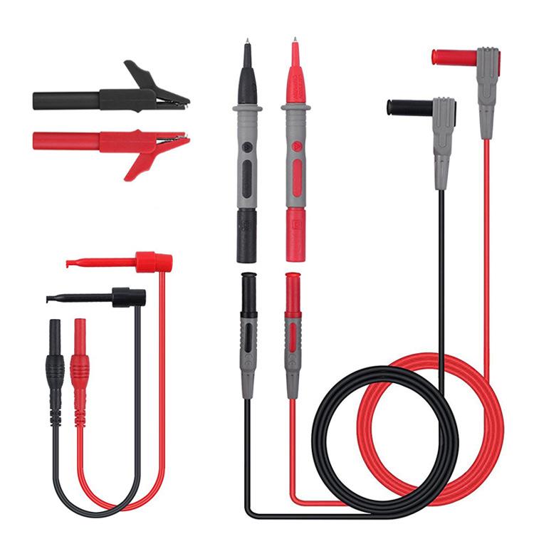 Set sonde multimetro con jack banana 4mm e clip coccodrillo