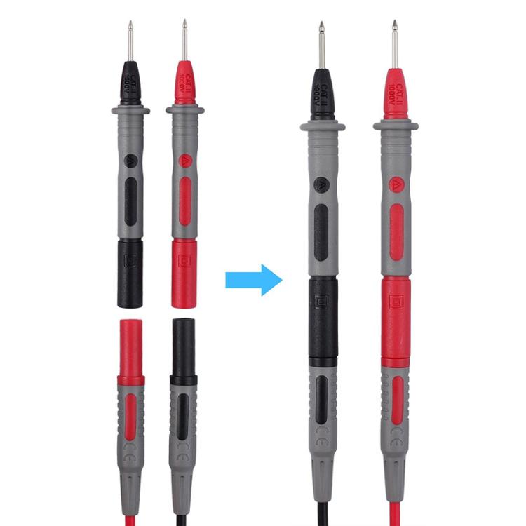 Set sonde multimetro con jack banana 4mm e clip coccodrillo