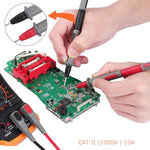 Set sonde multimetro con jack banana 4mm e clip coccodrillo