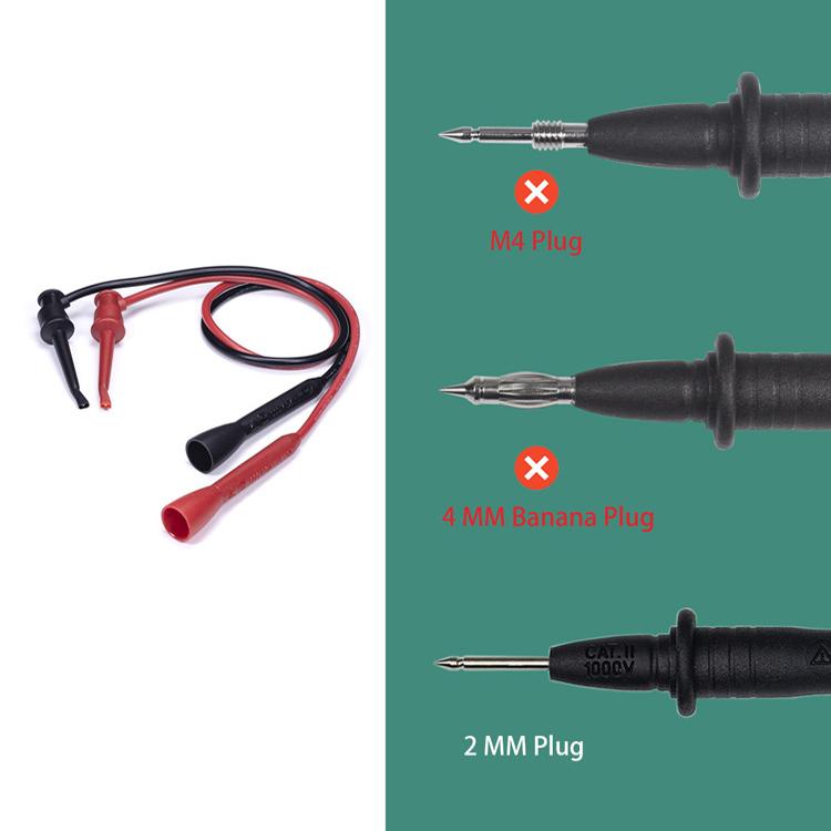 Gancio di prova 2mm per multimetro digitale