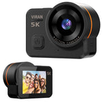 Videocamera sportiva VIRAN V10 5K WiFi con schermo IPS da 2 pollici, impermeabile IP68 e stabilizzazione a sei assi., V10