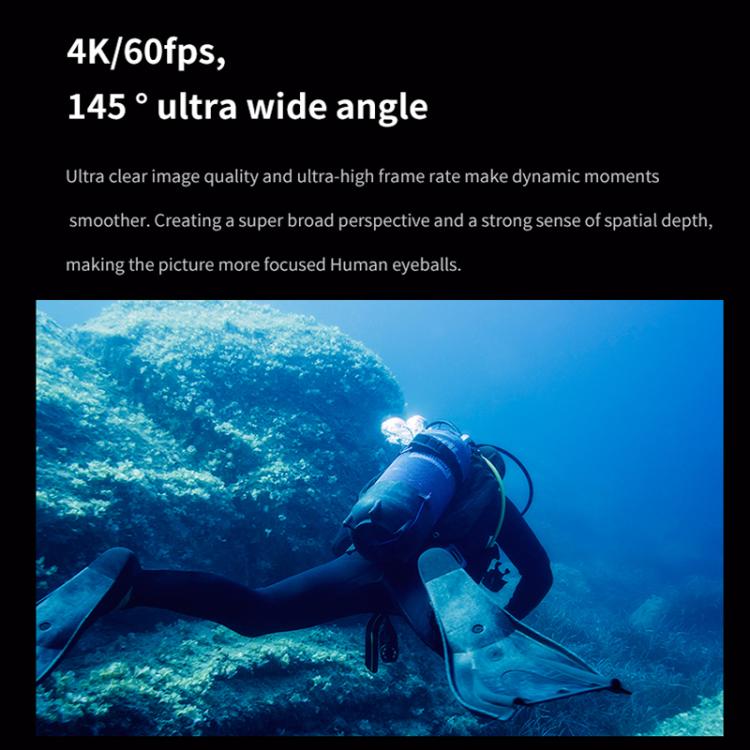 Videocamera sportiva VIRAN V10 5K WiFi con schermo IPS da 2 pollici, impermeabile IP68 e stabilizzazione a sei assi., V10