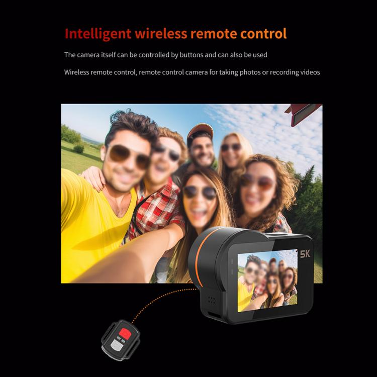 Videocamera sportiva VIRAN V10 5K WiFi con schermo IPS da 2 pollici, impermeabile IP68 e stabilizzazione a sei assi., V10