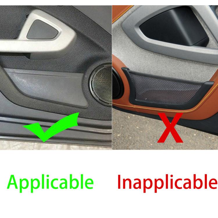 Adesivi per vani portaoggetti delle portiere per Mercedes-Benz Smart Fortwo 2011-2015, set da 4 pezzi.