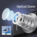 Fotocamera Digitale 4K con Zoom Ottico 6X e Schermo IPS 3"