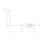 Sonda di prova 2mm jack 90° per multimetro digitale