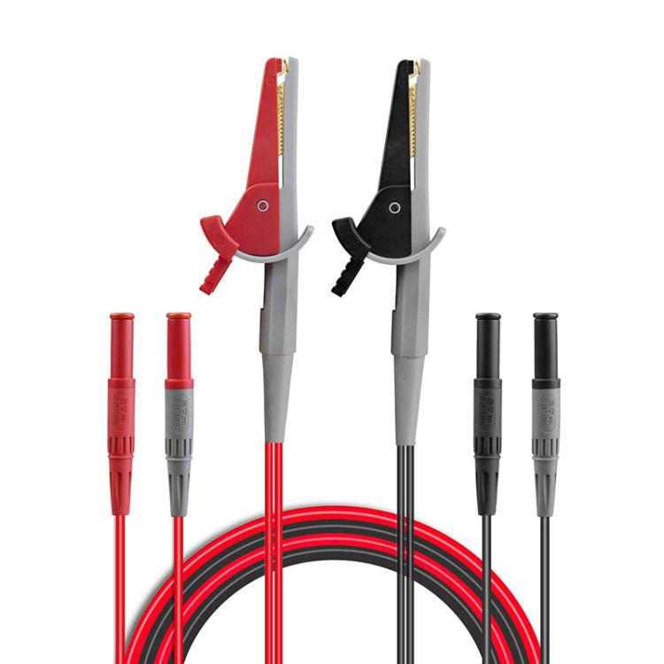 Cavo prova con morsetto a coccodrillo 4mm per multimetri