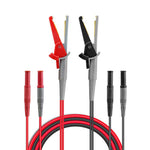 Cavo prova con morsetto a coccodrillo 4mm per multimetri
