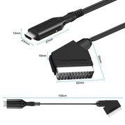 Converter For Set-Top Boxes Game Consoles Audio Video, HDMI To SCART, SCART To HDMI