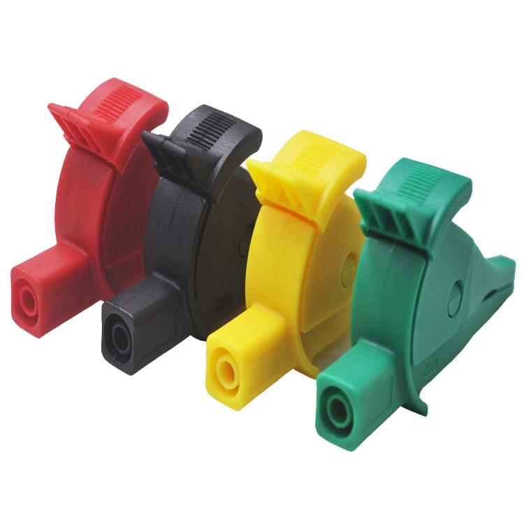 Clip a coccodrillo con jack 4mm per multimetri