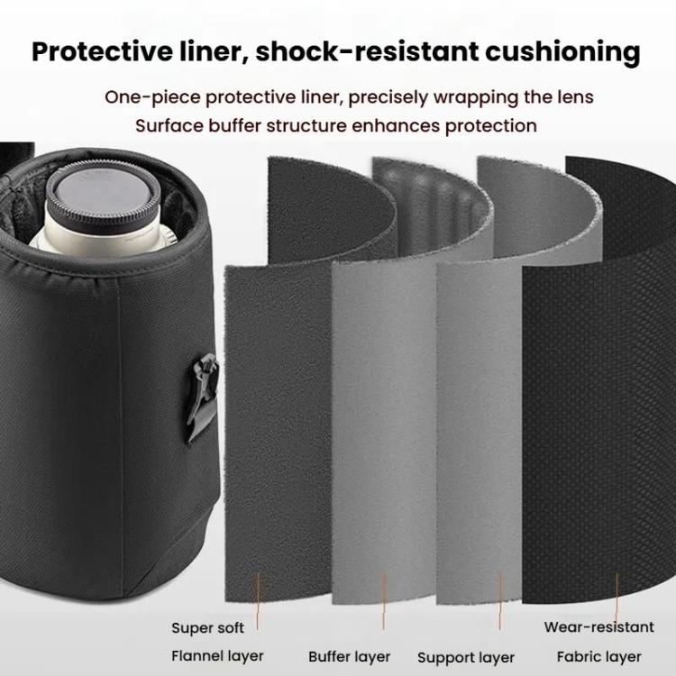 Borsa impermeabile per riporre obiettivi teleobiettivo per fotocamera reflex PGYTECH, M, L