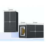 Mindpure AD043 2pcs Network Cable Pair Connector Extender Adapter RJ45 Network Gigabit Dual Pass-through Broadband Crystal Heads, AD043