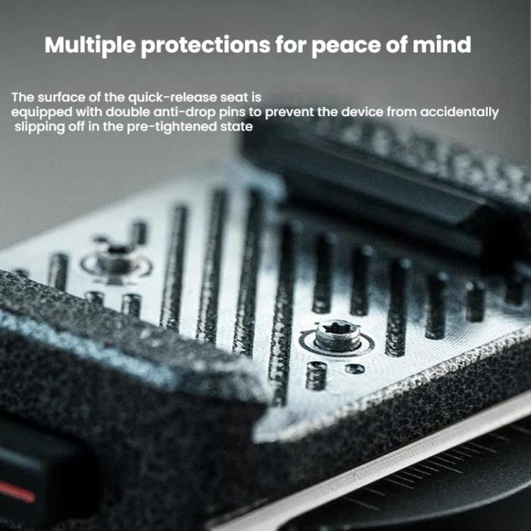 PGYTECH Accessorio per treppiede con interfaccia Arca Quick Release Mount V2 per fotocamera, Set, Base Only, Quick Release Plate