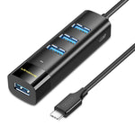 Hub USB 3.0 4 porte con Type-C Mindpure cavi 0,3-1,5 m