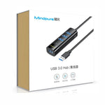 Hub USB 3.0 4 porte con Type-C Mindpure cavi 0,3-1,5 m