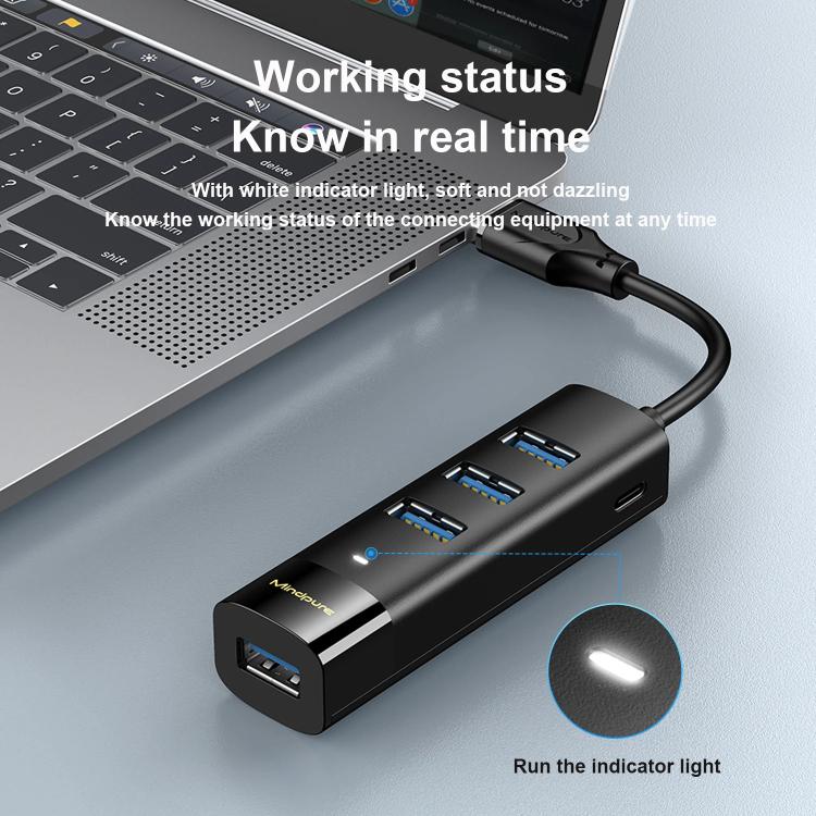 Hub USB 3.0 4 porte con Type-C Mindpure cavi 0,3-1,5 m