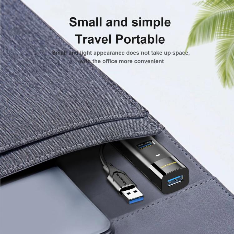 Hub USB 3.0 4 porte con Type-C Mindpure cavi 0,3-1,5 m