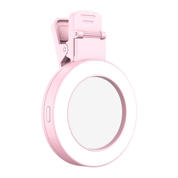 Specchio selfie con clip e luce LED per smartphone