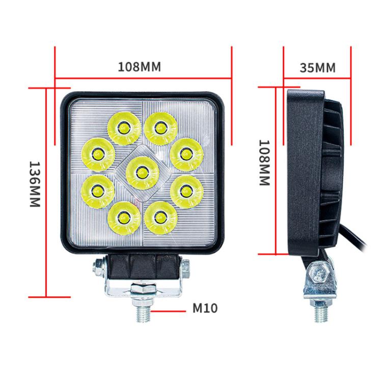 Faro anteriore a LED ad alta luminosità per carrello elevatore, 12V-80V CC., 4 Inches 9 Beads, 4 Inches 16 Beads