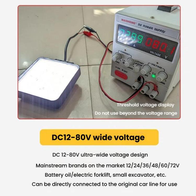 Faro anteriore a LED ad alta luminosità per carrello elevatore, 12V-80V CC., 4 Inches 9 Beads, 4 Inches 16 Beads