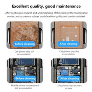 Stiffened Cylinder Short Brush Cell Phone Repair Motherboard Cleaning Brush, 2 In 1 Brush