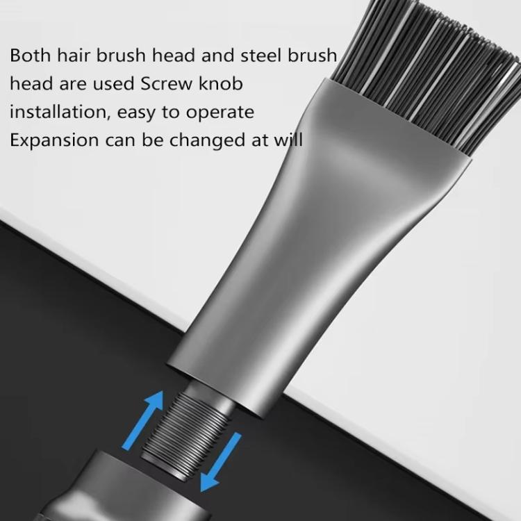 Stiffened Cylinder Short Brush Cell Phone Repair Motherboard Cleaning Brush, 2 In 1 Brush
