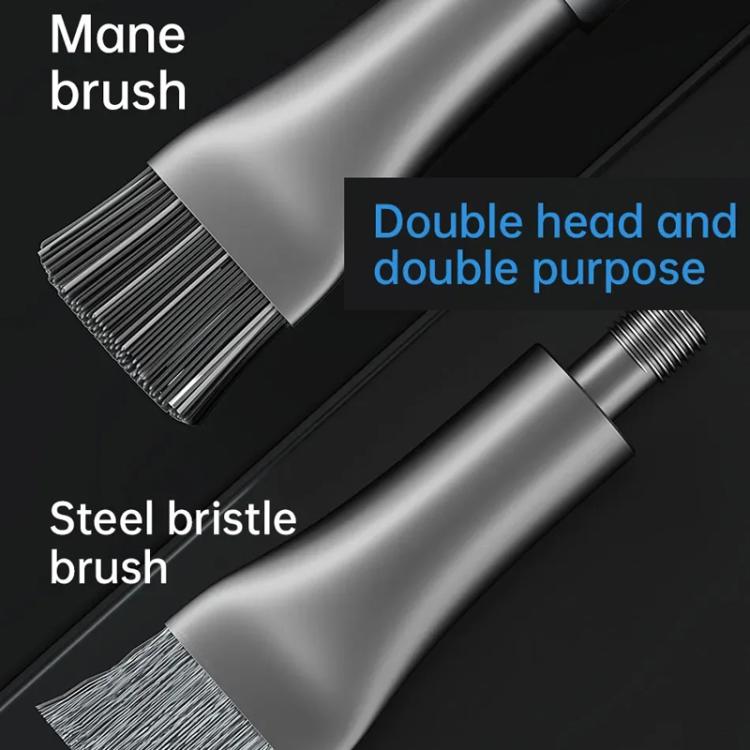 Stiffened Cylinder Short Brush Cell Phone Repair Motherboard Cleaning Brush, 2 In 1 Brush