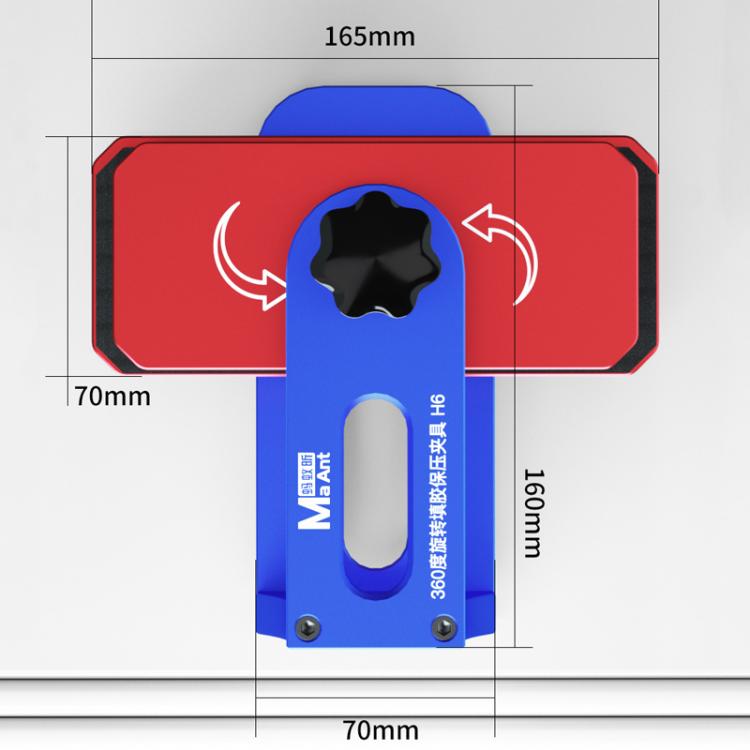 Morsetto di fissaggio a pressione per schermo di cellulare, H6