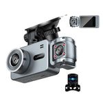 Videoregistratore di guida per auto con tre obiettivi e connessione Wi-Fi, risoluzione 4K., G79