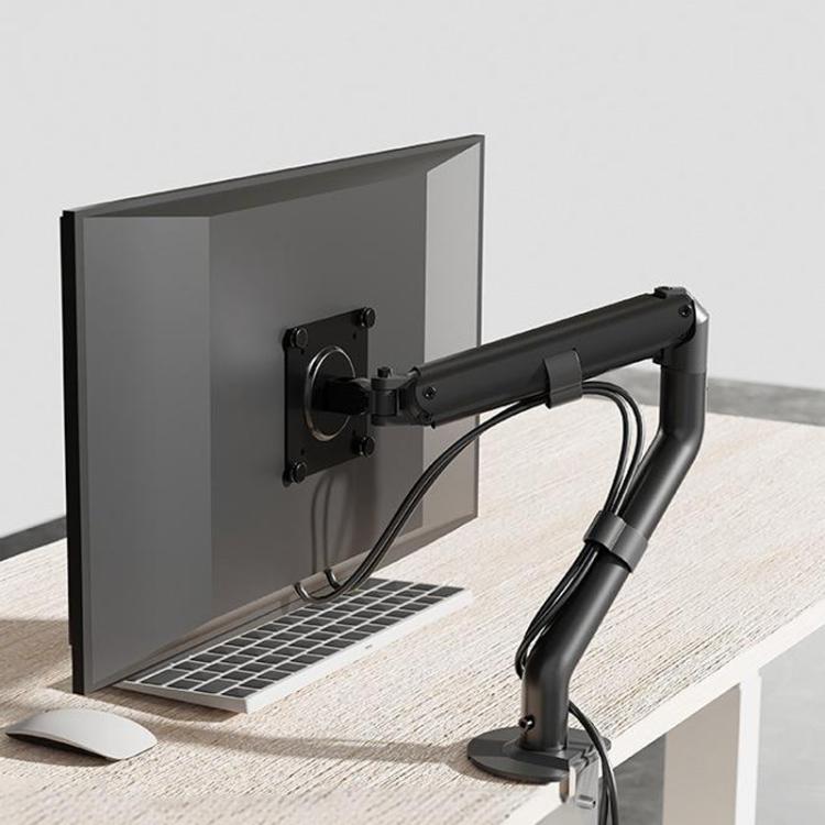 For 15-32 Inch Monitor Bracket Adjustable Gas Spring Computer Screen Desk Mount Stand, Arm Black, Arm White