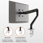 For 15-32 Inch Monitor Bracket Adjustable Gas Spring Computer Screen Desk Mount Stand, Arm Black, Arm White