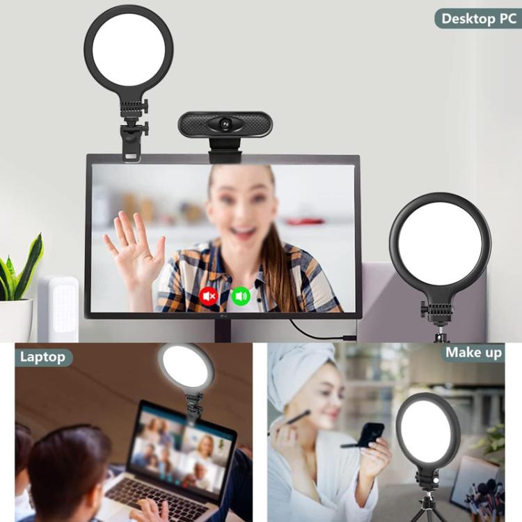 Lampada da riempimento USB per live streaming con clip