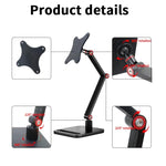 Portable Vesa Monitor Stand Height Adjustable Swivel Desk Mount For 17-Inch Screens, Vesa
