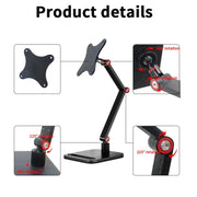Portable Vesa Monitor Stand Height Adjustable Swivel Desk Mount For 17-Inch Screens, Vesa