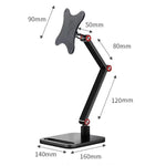 Portable Vesa Monitor Stand Height Adjustable Swivel Desk Mount For 17-Inch Screens, Vesa