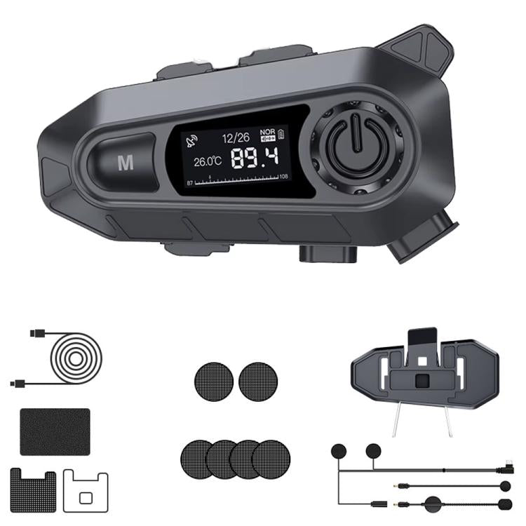 A1 IP67 Waterproof Motorcycle Helmet Noise Reduction Bluetooth Headset, Soft Mic, Hard Mic, Soft and Hard Mics