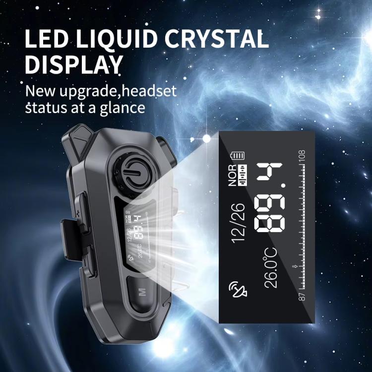 A1 IP67 Waterproof Motorcycle Helmet Noise Reduction Bluetooth Headset, Soft Mic, Hard Mic, Soft and Hard Mics